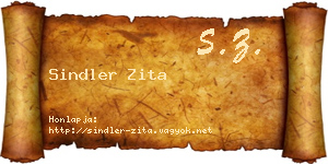 Sindler Zita névjegykártya